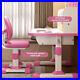2Pcs/Set Multi Bookstand Widened Desktop Desk Chair Set Adjustable Height Pink