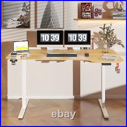 43/55/63 Home Office Electric Standing Desk Height Adjustable Computer Desk
