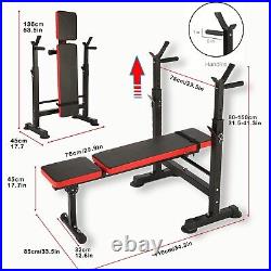 5 in 1 Adjustable Olympic Weight Bench Set with Leg Developer Preacher 600lbs