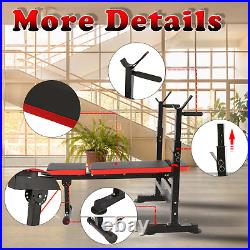 5 in 1 Adjustable Olympic Weight Bench Set with Leg Developer Preacher 600lbs