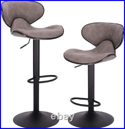 Adjustable Counter Height Bar Stools Set of 2 Swivel Tall Kitchen Island Dining