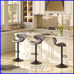 Adjustable Counter Height Bar Stools Set of 2 Swivel Tall Kitchen Island Dining