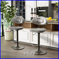 Adjustable Counter Height Bar Stools Set of 4 Swivel Kitchen Island Dining Chair