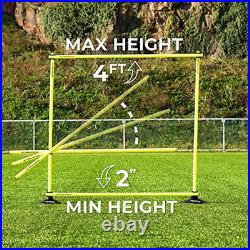 Adjustable Height Hurdle Set 4Ft & 5Ft Track & Field Workout Trainer Kit Soc