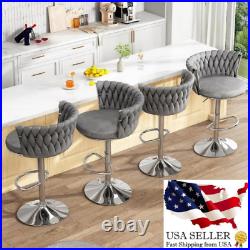 Bar Stool Set of 2, Counter Height Barstools Adjustable Kitchen Island Chairs