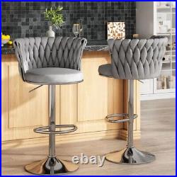 Bar Stool Set of 2, Counter Height Barstools Adjustable Kitchen Island Chairs