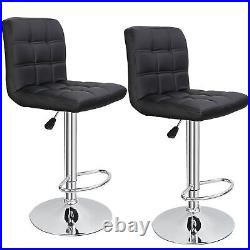 Bar Stools Black Adjustable Height Dining Swivel Pub Counter Chair Set of 4