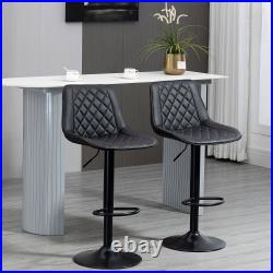 Bar Stools Set of 2, Counter Stools with Swivel Seat Adjustable Height