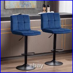 Duhome Modern Bar Stools Set of 2 Adjustable Height Counter Stools with Back Kit