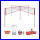 Fitplay four square volleyball/badminton net set, adjustable height 4 way volley