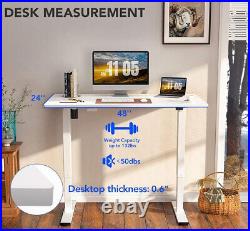 FlexiSpot Whole-Piece Electric Height Adjustable Standing Desk Home Office Desk