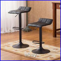 Furniture Bar Stool with Swivel & Adjustable Height, Black, Set