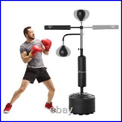 Indoor Boxing Bag Set with Adjustable Height, Water/Sand Base, & 12 Suction Cups