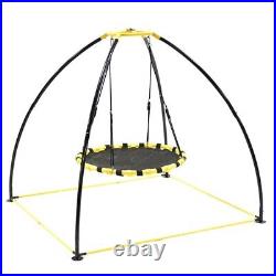 Jumpking Backyard 360 Degree Adjustable Height UFO Swing Set, Yellow (Open Box)