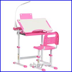 Multi-Functional Kids Desk and Chair Set Height Adjustable School Study Table