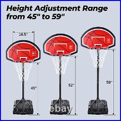 Poolside Basketball Hoop Adjustable Height Net Backboard Swimming Pool Game Set