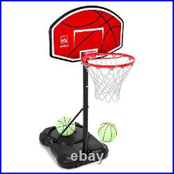 Poolside Basketball Hoop Adjustable Height Net Backboard Swimming Pool Game Set