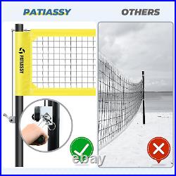 Portable Outdoor Volleyball Net Set Adjustable Height Poles Winch System Bag