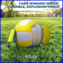 Portable Outdoor Volleyball Net Set Adjustable Height Poles Winch System Bag