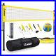 Portable Outdoor Volleyball Net Set, Winch System Alumin Adjustable Height Poles