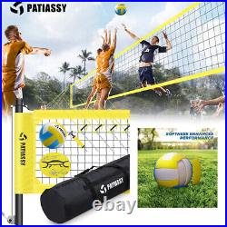 Portable Outdoor Volleyball Net Set, Winch System Alumin Adjustable Height Poles