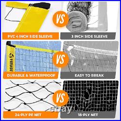 Portable Volleyball Net Set Adjustable Height Steel Poles PU Volleyball Pump Bag