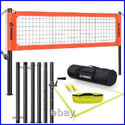 Premium Professional Beach Backyard Volleyball Net Set Adjustable Height Poles