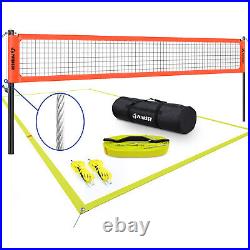 Premium Professional Beach Backyard Volleyball Net Set Adjustable Height Poles