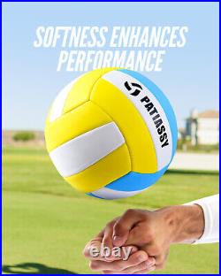 Premium Professional Volleyball Net Heavy Duty Set Adjustable Height Poles Beach