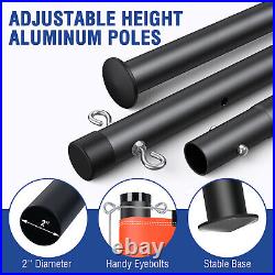 Premium Volleyball Net Set Adjustable Height Poles Winch System Aluminum Poles