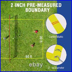 Premium Volleyball Net Set Adjustable Height Poles Winch System Aluminum Poles