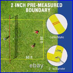 Premium Volleyball Net Set with Adjustable Height Poles Winch System Aluminum Pole