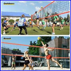 Professional Volleyball Net Set Adjustable Height Beach Portable with Carry Bag