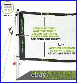 Professional Volleyball Net Set Adjustable Height Portable with Poles Ball Pump