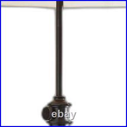 Set Of 2 Black Metal Adjustable Height Table Lamp