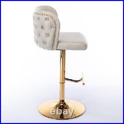 Set of 1/2 Swivel Bar Stools Adjustable Height Pub Chair Kitchen Dining Chair