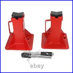 Set of 2 22-Ton Capacity Jack Stands Pin Style Lock Adjustable Height Steel Jack