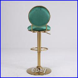 Set of 2 Bar Stools Adjustable Counter Height Bar Stools Dining Chair Green