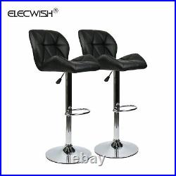 Set of 2 Bar Stools Adjustable Height Swivel Counter Stools Dining Bar Chair