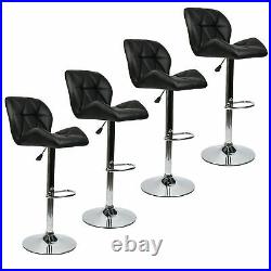 Set of 2 Bar Stools Adjustable Height Swivel Counter Stools Dining Bar Chair