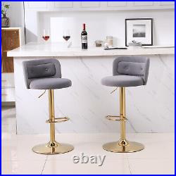 Set of 2 Swivel Bar Stools Adjustable Counter Height Bar Stool Dining Chair US