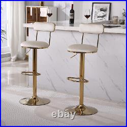 Set of 2 Swivel Bar Stools Adjustable Counter Height Bar Stools Dining Chairs US