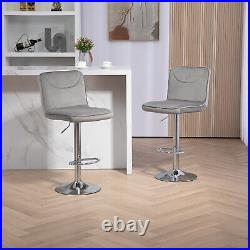 Set of 2 Swivel Bar Stools Adjustable Height Bar Chair Dining Chair US