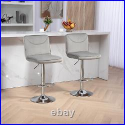 Set of 2 Swivel Bar Stools Adjustable Height Bar Chair Dining Chair US