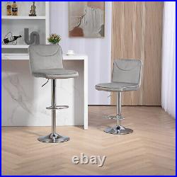 Set of 2 Swivel Bar Stools Adjustable Height Bar Chair Dining Chair US