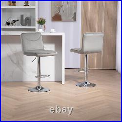 Set of 2 Swivel Bar Stools Adjustable Height Bar Chair Dining Chair US