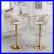 Set of 2 Velvet Bar Stools Adjustable Height Counter Swivel Dining Bar Chairs US
