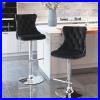 Set of 2 Velvet Swivel Bar Stools Kitchen Adjustable Counter Height Dining Chair