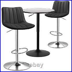 Set of 3 Dining SetSWIVEL WOODEN PUB TABLE+2 BAR STOOLSAdjustable Height Chair