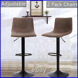 Set of 4 Counter Height Pub Bar Stools Dining Chairs Adjustable Swivel Barstools